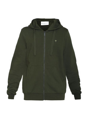 Knowledge Cotton Apparel Zipper grün