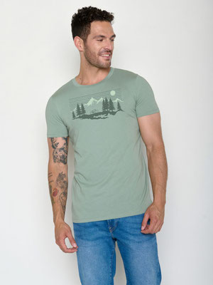 Bike-mountain-pines-guide-softsage T-Shirt greenbomb Herren