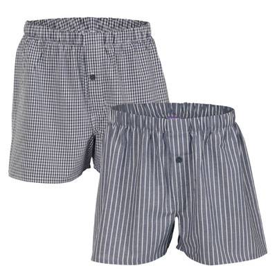 Living Crafts Boxer-Shorts 2er Pack anthrazit