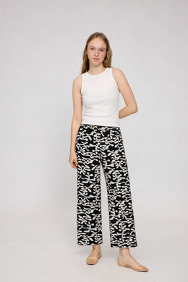 26136263_black-printed_04 Hose mazine Damen