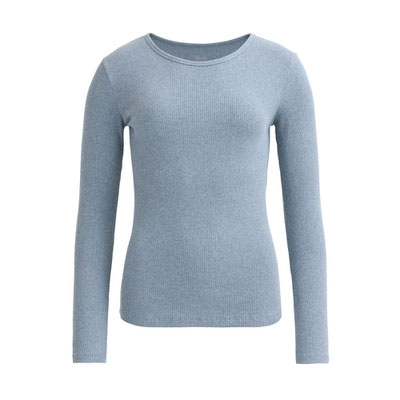 2533017_713300_1 Langarm-Shirt,rauchblau mélange People Wear Organic