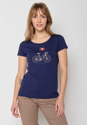 Damen Shirt von Greenbomb mit Motiv Rad