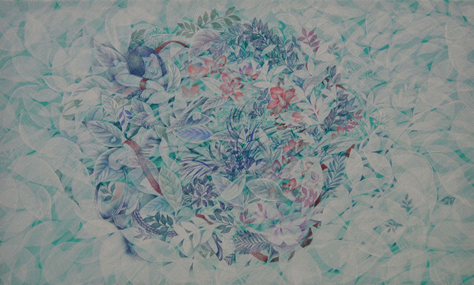 うたたね/455×273㎜ M8/acrylic,color pencil on paper
