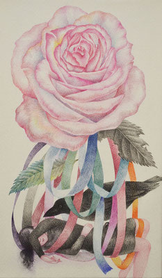 Her story-6/colored pencil on paper/273×160㎜/M3/2016