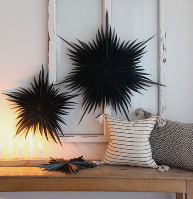 Papiersterne Schwarz diverse Grösse