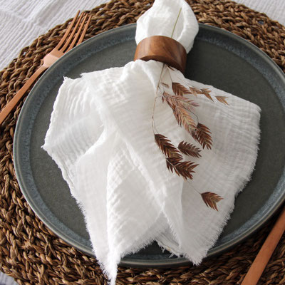 Servietten aus Musselin Double/Gauze
