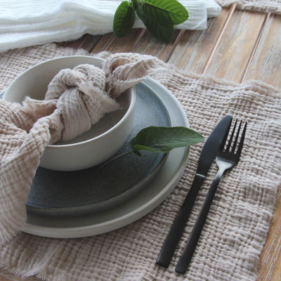 Tischsets aus Musselin Double/Gauze