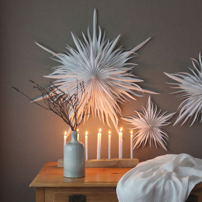 Papierstern Gross weiss matt