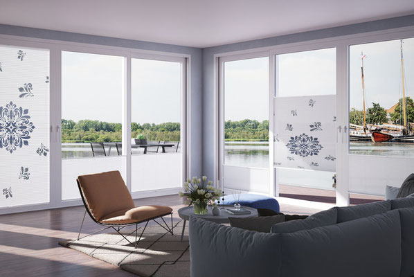 Plissee von oben und unten frei verschiebbar. Sie lassen also immer genauso viel Licht & Einblicke zu, wie du es wünschst.