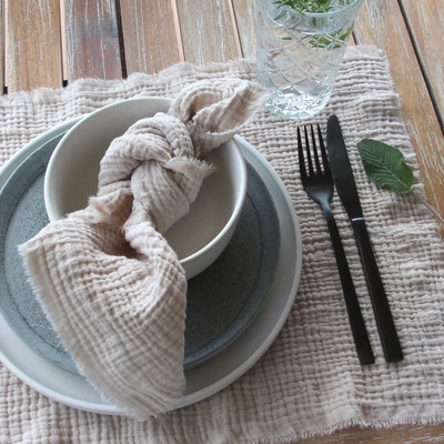 Tischsets aus Musselin Double/Gauze