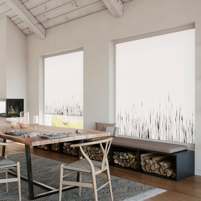 Plissee von oben und unten frei verschiebbar. Sie lassen also immer genauso viel Licht & Einblicke zu, wie du es wünschst.