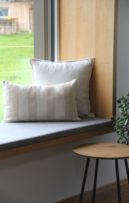 Sitzkissen mit Schaumstoff 3 cm hoch, Bezug mit Reissverschluss, waschbar