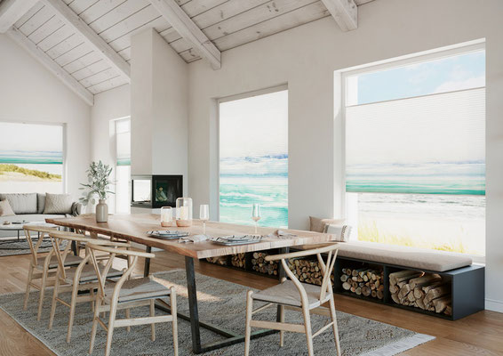 Plissee von oben und unten frei verschiebbar. Sie lassen also immer genauso viel Licht & Einblicke zu, wie du es wünschst.