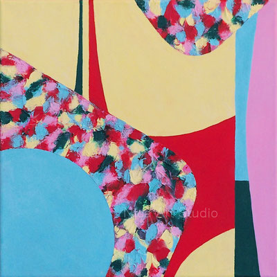  Colors & shapes A, 2023, 40 x 40 cm, Leinwand mit Acrylmalerei