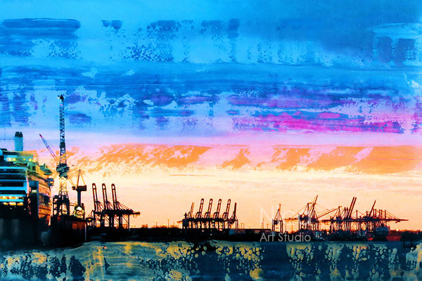 Hafen am Abend, Version 2025, Print