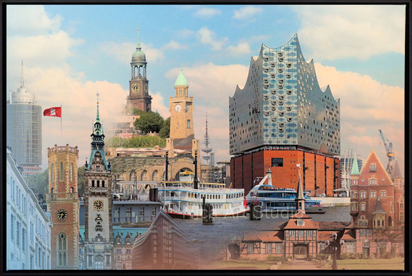 Hamburg Mix, 2022, Druck (von Fotoleinwand mit Ölfarbe), s. Aktuell