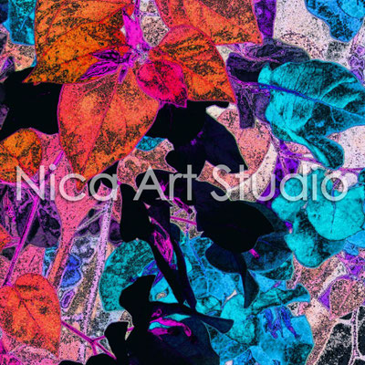 Bougainvillea chrom, 2014, 30 x 20 cm, Fotografie mit Acrylfarbe