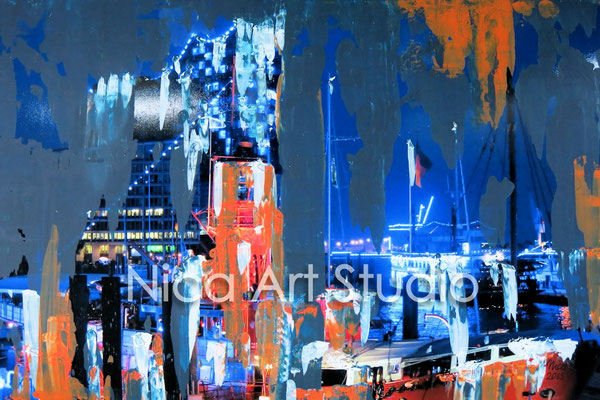 Blueport mit Feuerschiff, 2015, 3 : 2 Format, Print