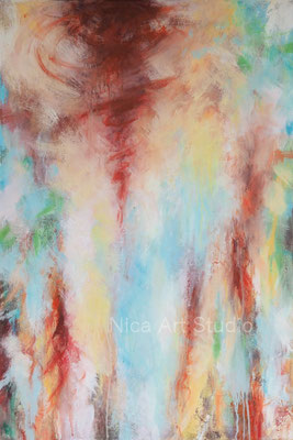 Summer in the city, 2022, 60 x 90 cm, Acrylmalerei auf Leinwand