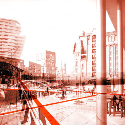Hafencity, 2016, 80 x 80 cm, Print auf Alu Dipond