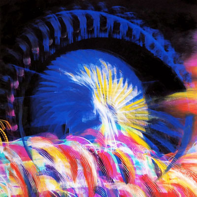 Riesenrad, 2021, Ölmalerei auf Fotografie