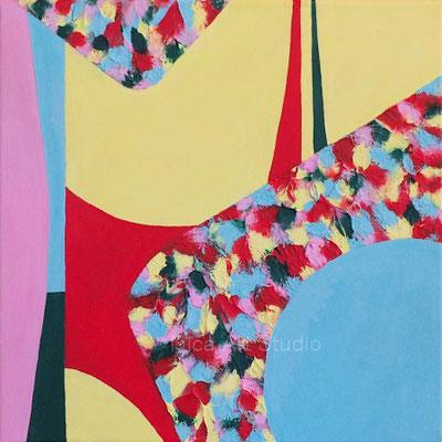 Colors & shapes B, 2023, 40 x 40 cm, Leinwand mit Acrylmalerei