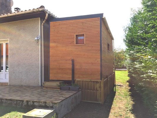 Extension de maison en bois Jardin bohème