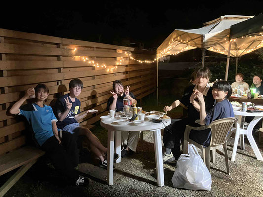 1日目BBQと花火（遊・ＹＯＵ・くぎのキャンプ村）