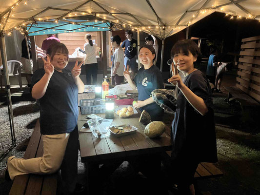 1日目BBQと花火（遊・ＹＯＵ・くぎのキャンプ村）