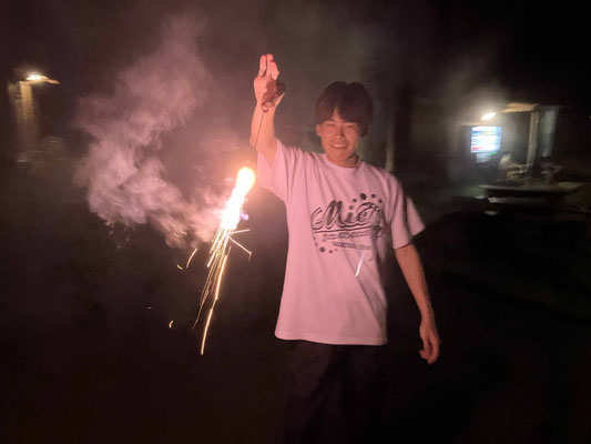 1日目BBQと花火（遊・ＹＯＵ・くぎのキャンプ村）