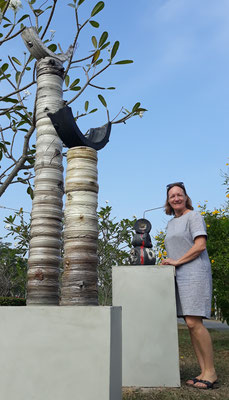 Sculptures céramiques réalisées en Thaïlande par Joëlle Swanet