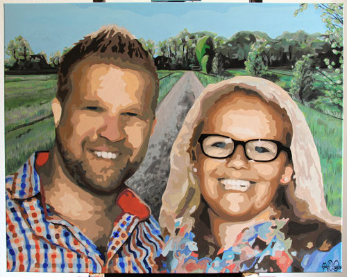 Acrylportrait grafisch stilisiert / Foto NH