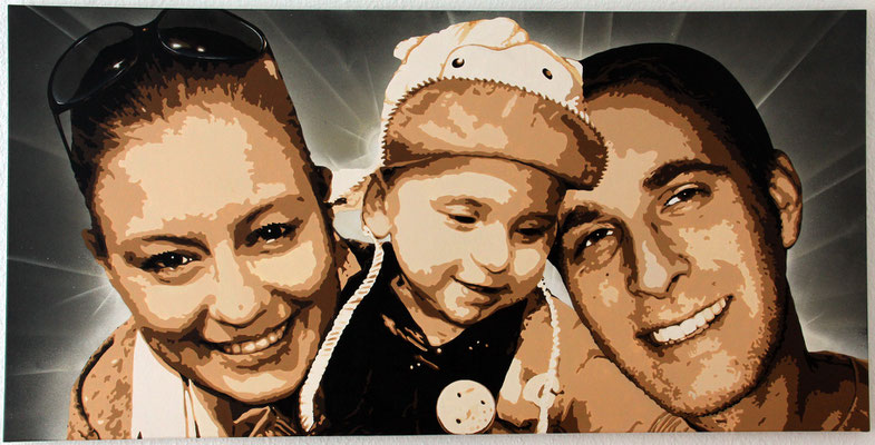 Acrylportrait grafisch stilisiert / Foto NH