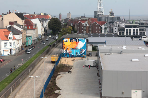 Foto NH / Mural Fassadengestaltung für Niedersachsen Ports
