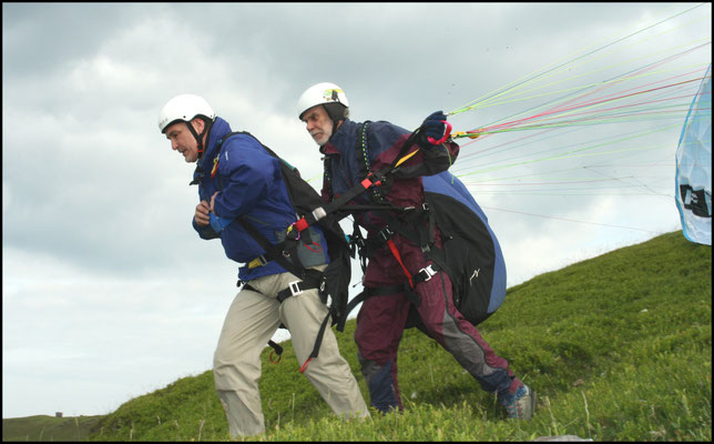 Paragliding above Abergavenny (50th birthday treat)
