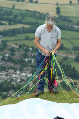 Paragliding above Abergavenny (50th birthday treat)