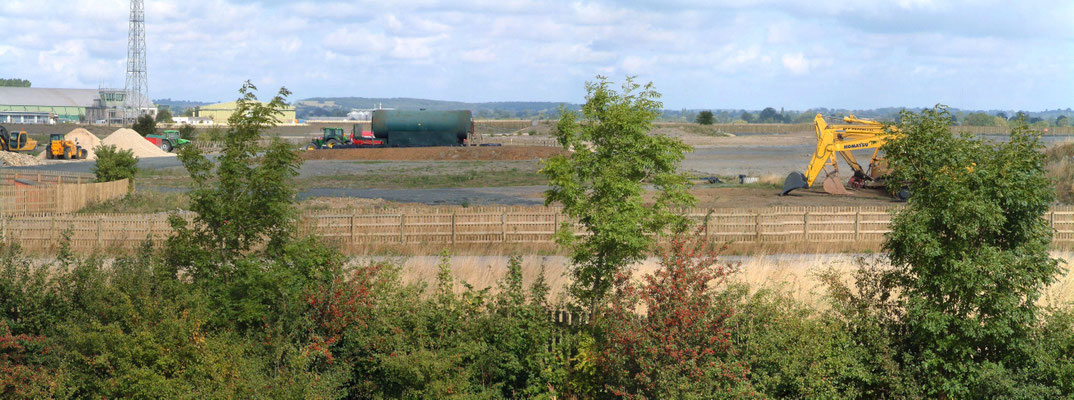 Around the ponds behind the airfield and foot & mouth burial site