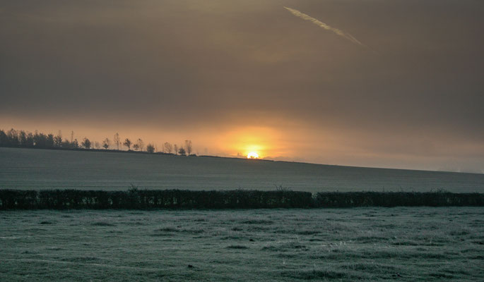 Winter walk round the Stud fields, Throckmorton