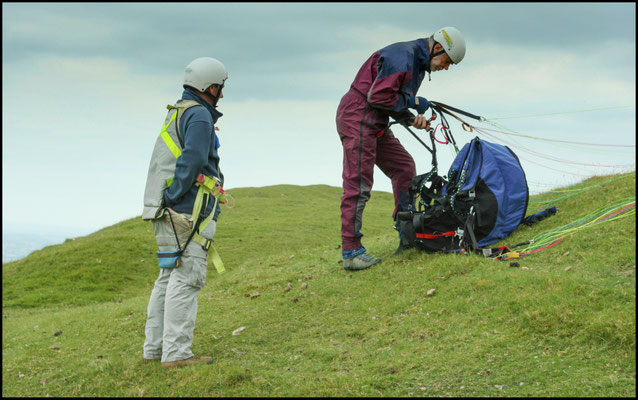 Paragliding above Abergavenny (50th birthday treat)