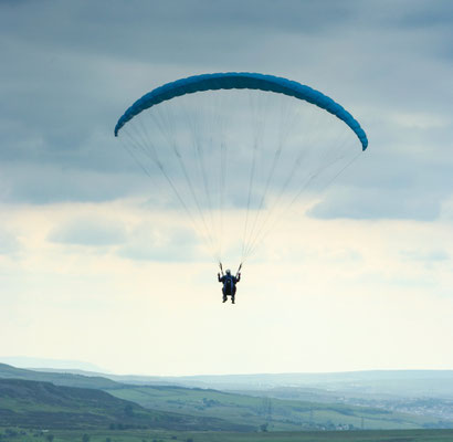 Paragliding above Abergavenny (50th birthday treat)