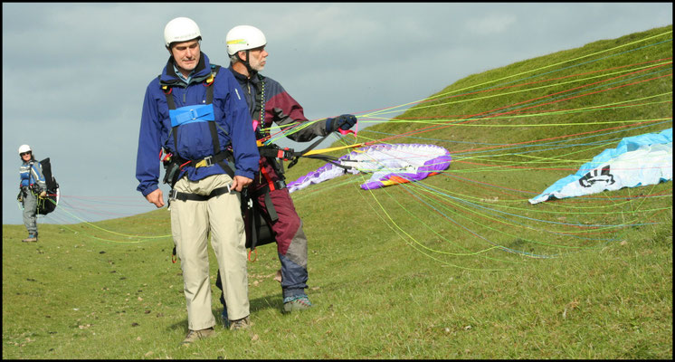 Paragliding above Abergavenny (50th birthday treat)