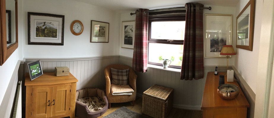 Decorated office with new chair