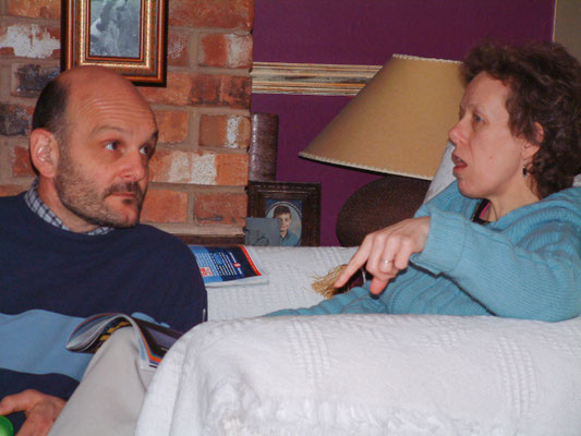 Colin & Kathryn visit at Huxley's