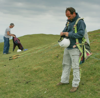 Paragliding above Abergavenny (50th birthday treat)