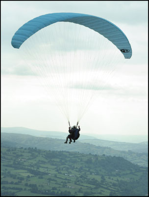 Paragliding above Abergavenny (50th birthday treat)