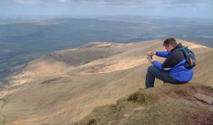 Ivan, Phil, Richard and Will on Pen-Y-Fan in the Brecons