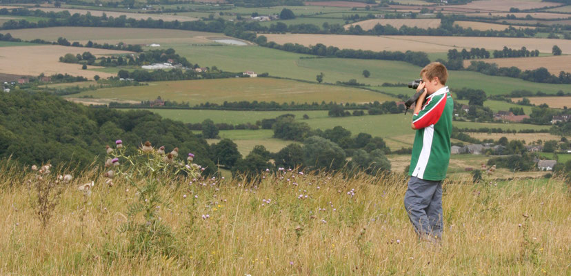 Ben comes to stay - walking on Bredon Hill