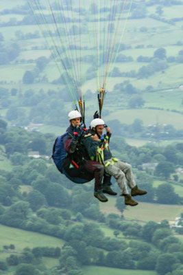 Paragliding above Abergavenny (50th birthday treat)