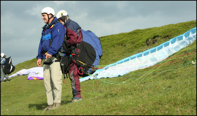 Paragliding above Abergavenny (50th birthday treat)