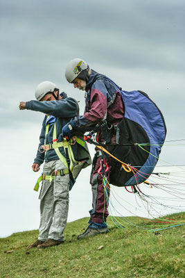 Paragliding above Abergavenny (50th birthday treat)